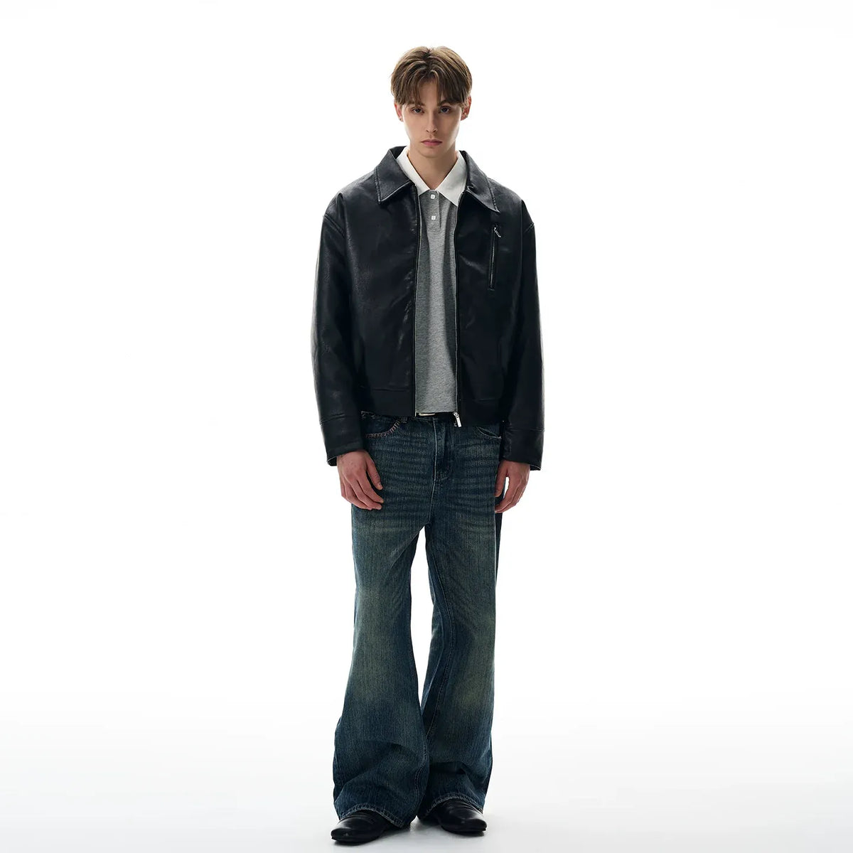 RT No. 40764 LEATHER MOTORCYCLE JACKET