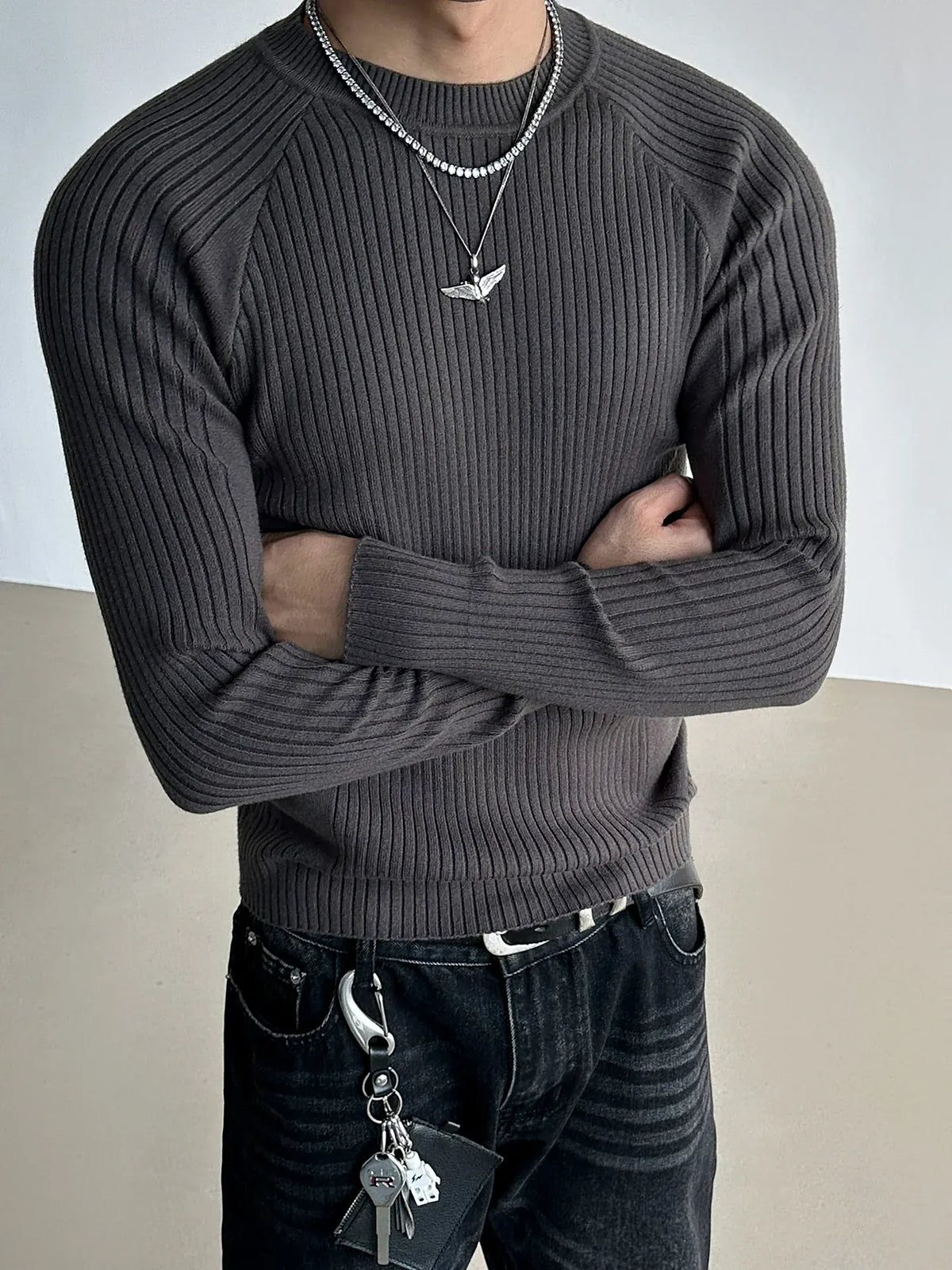 RT No. 50128 KNITWEAR SLIM LONGSLEEVE