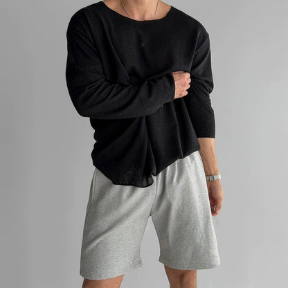 KNIT ROUND NECK PULLOVER LONG SLEEVE