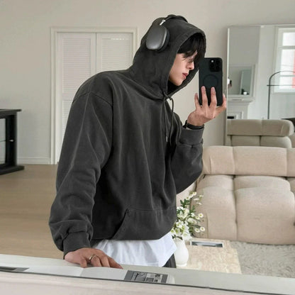 RT No. 25004 GRAY PULLOVER HOODIE & PLEATED SWEATPANTS