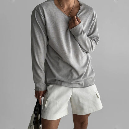KNIT ROUND NECK PULLOVER LONG SLEEVE