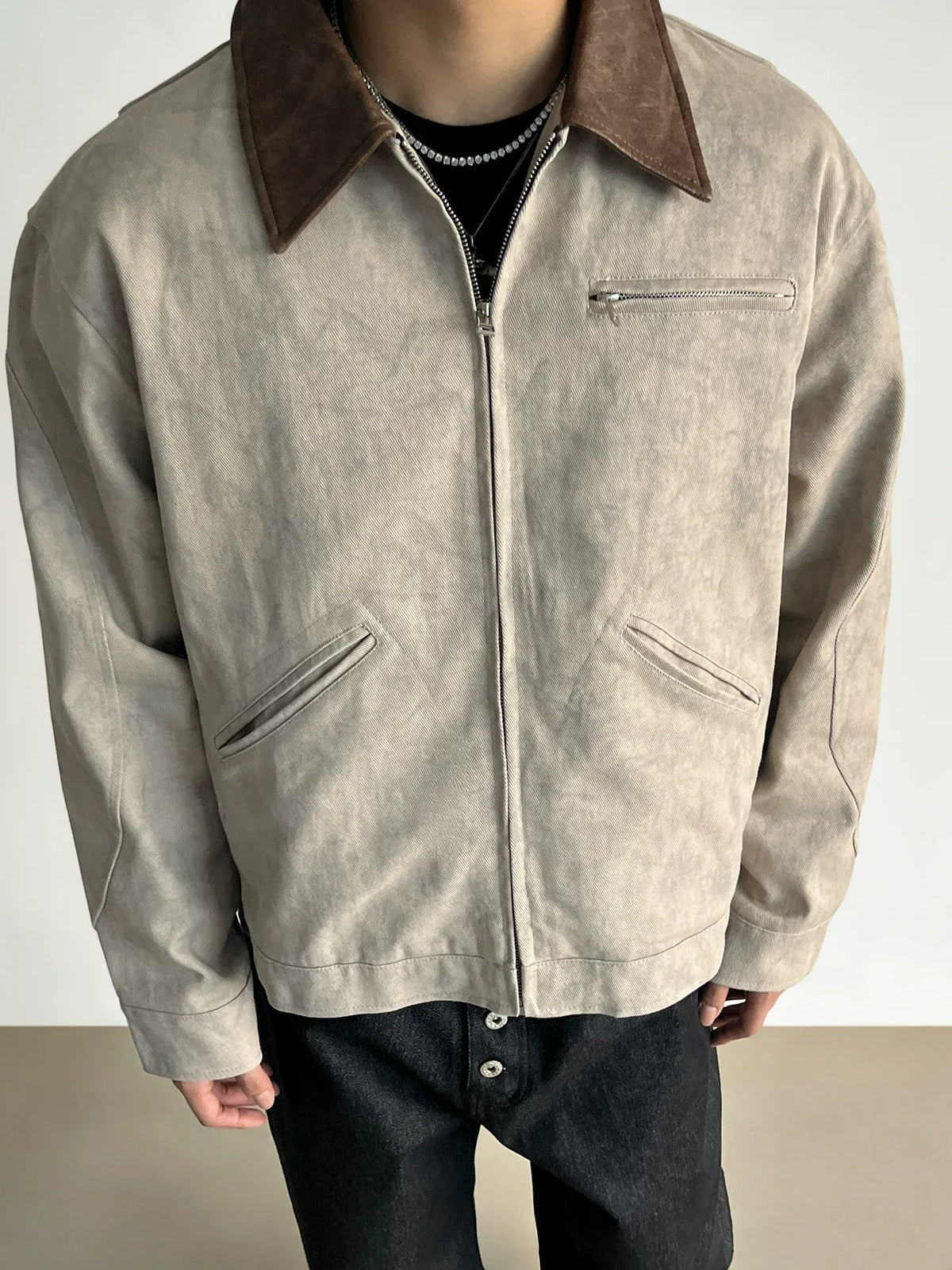 RT No. 50127 DRIFTWOOD LEATHER COLLAR WORKWEAR JACKET