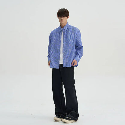 RT No. 40523 STRIPED BUTTON UP SHIRT