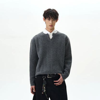 RT No. 40519 KNITWEAR V-NECK SWEATER