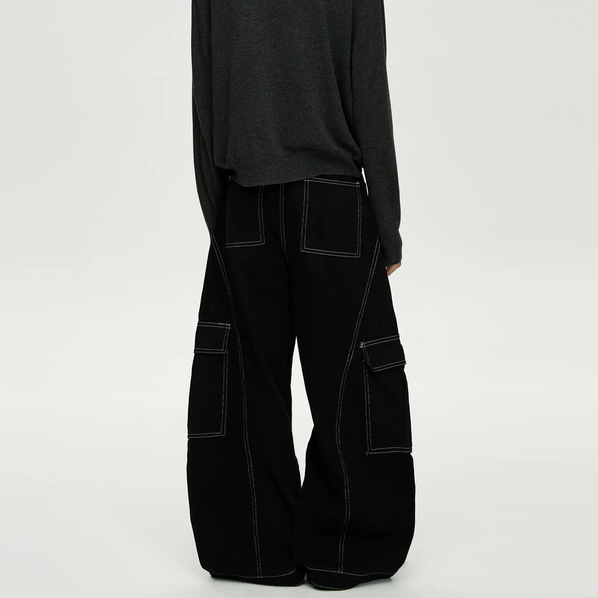 RT No. 40830 YORU STITCHED CARGO BAGGY PANTS