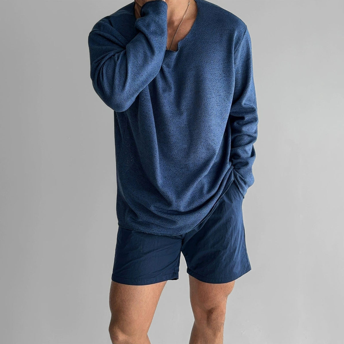 KNIT ROUND NECK PULLOVER LONG SLEEVE
