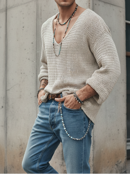 SORRENTO OPEN-KNIT SWEATER