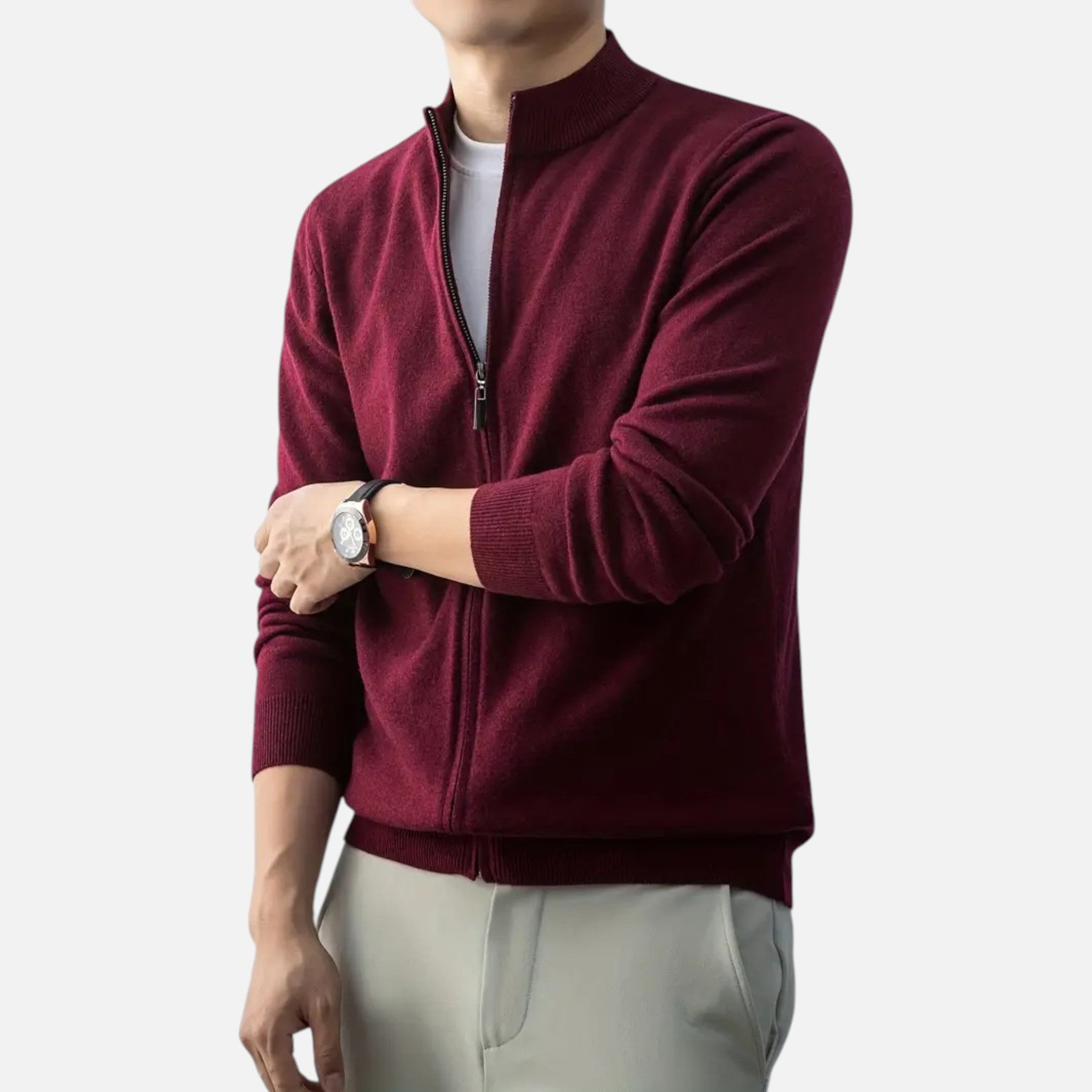 Rocal Outlet | Men's Full Zip Sweater – Heritage Wool Blend
