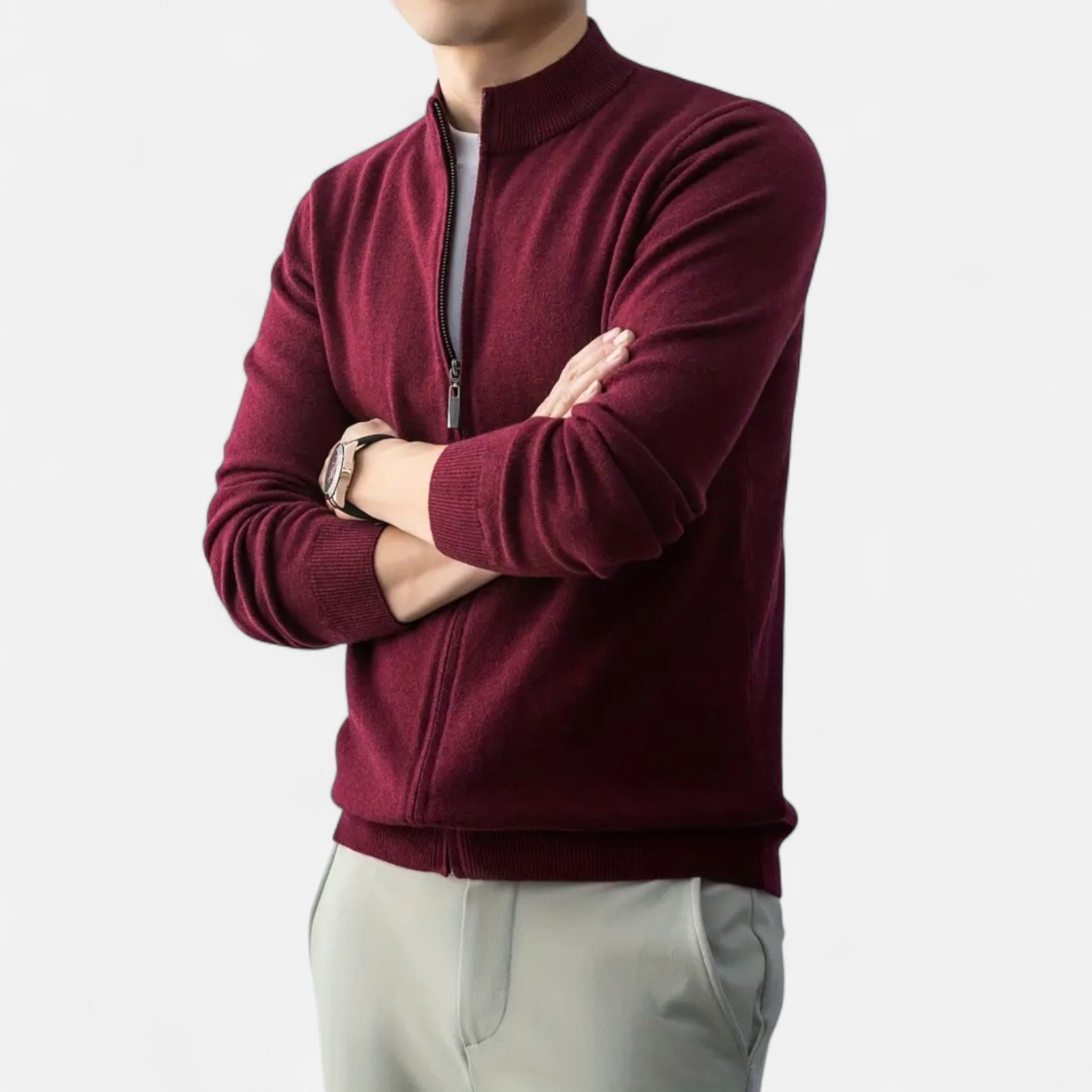 Rocal Outlet | Men's Full Zip Sweater – Heritage Wool Blend