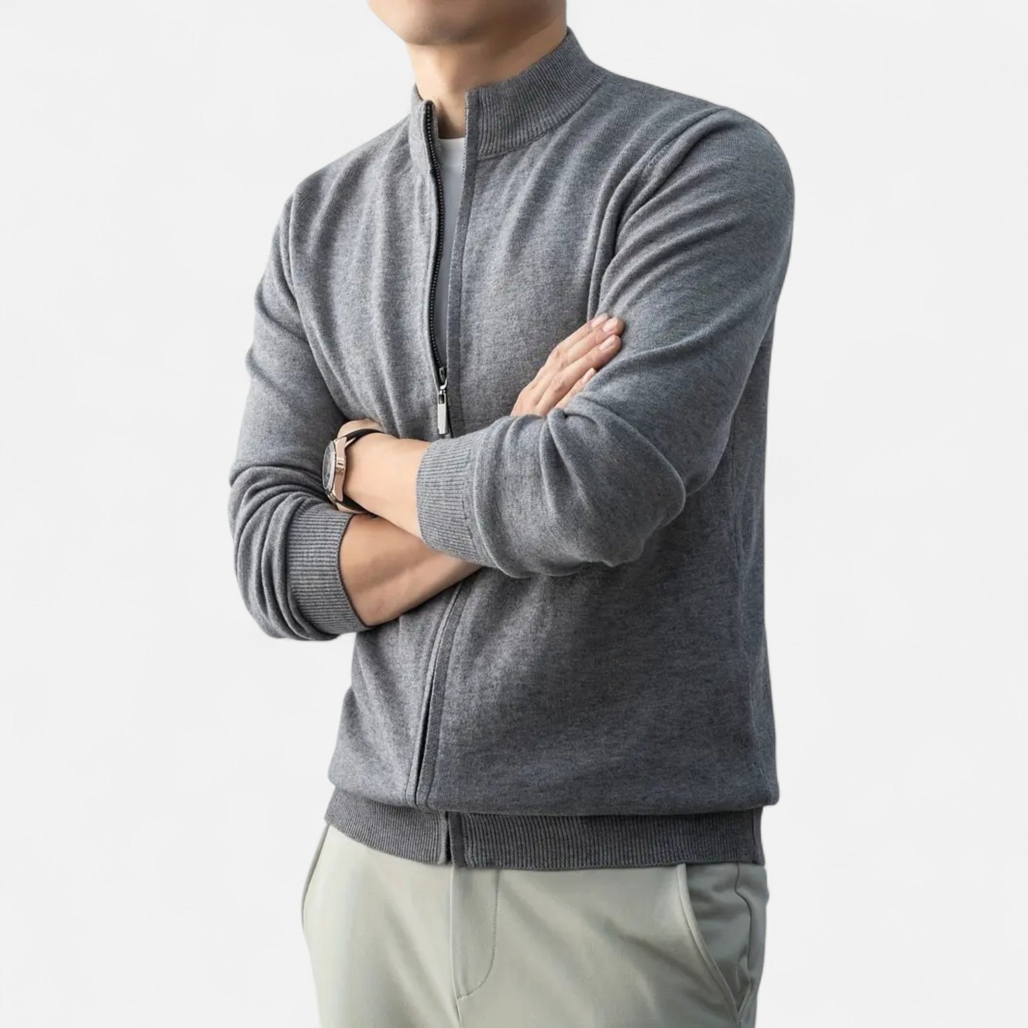 Rocal Outlet | Men's Full Zip Sweater – Heritage Wool Blend