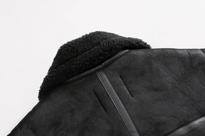 SUEDE MOTORCYCLE LEATHER JACKET