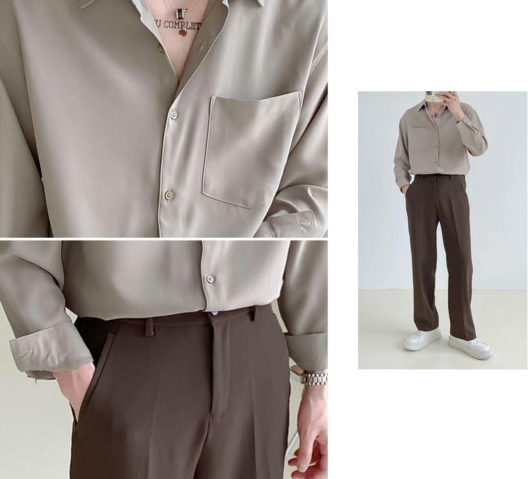 ESSENTIALS BUTTON-UP COLLAR SHIRT