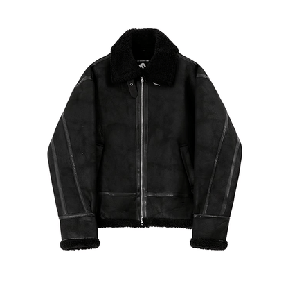 SUEDE MOTORCYCLE LEATHER JACKET