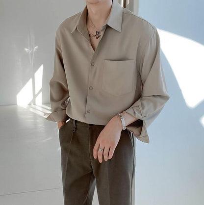 ESSENTIALS BUTTON-UP COLLAR SHIRT