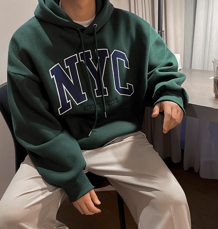 EMBROIDERED NYC PULLOVER HOODIE